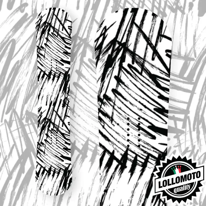 Ordina Subito Adesivo Tavola Snowboard Scribbles Bianco e Nero Personalizzata Wrapping Stickers Decal Rivestimento Snow