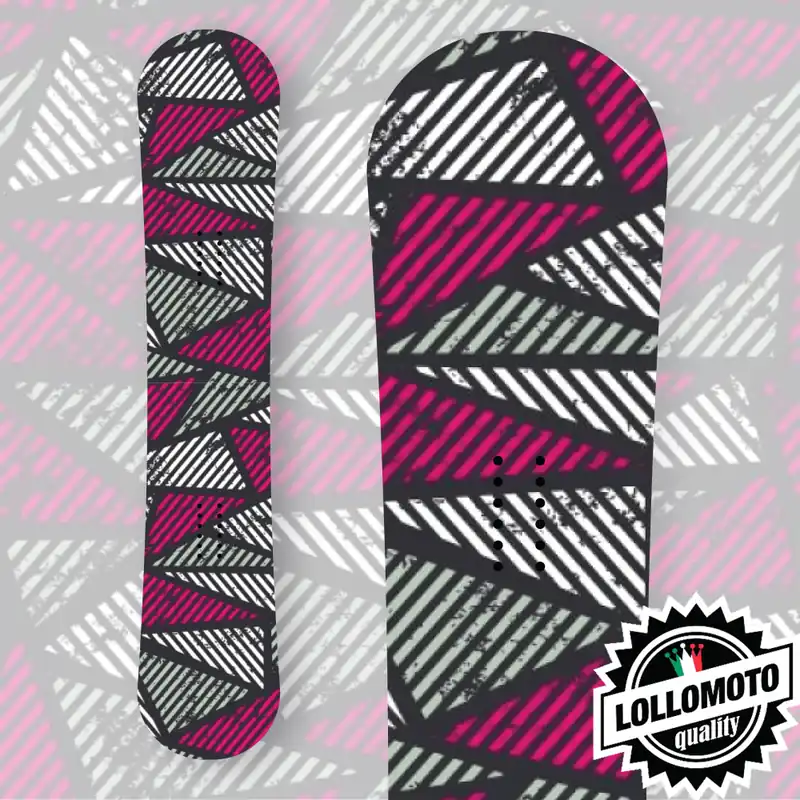 Adesivo Tavola Snowboard Triangles Bianco e Rosso Personalizzata Wrapping Stickers Decal Rivestimento Snow Più Venduto