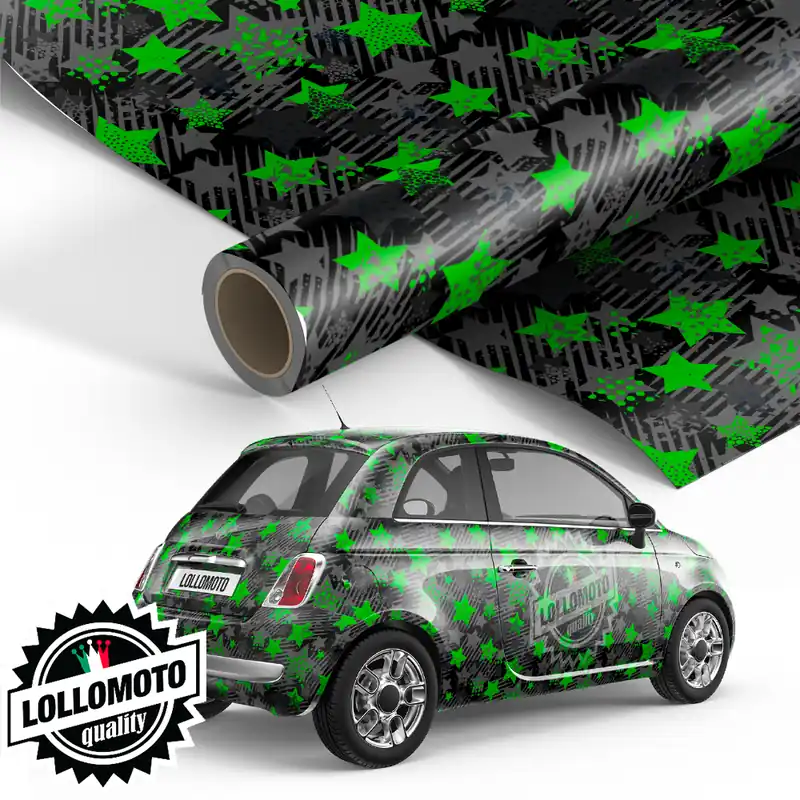 Scelto Dai Clienti Pellicola Mimetico Camo Star Verde Pellicola Car Wrapping Adesiva Rivestimento Auto