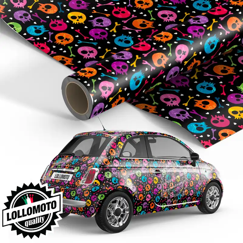 Scelto Dai Clienti Pellicola Skull Color Pellicola Car Wrapping Adesiva Rivestimento Auto