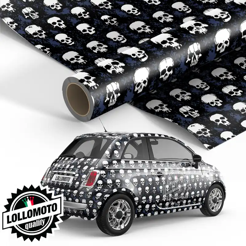 Esclusivo Pellicola Grim Skull Pellicola Car Wrapping Adesiva Rivestimento Auto