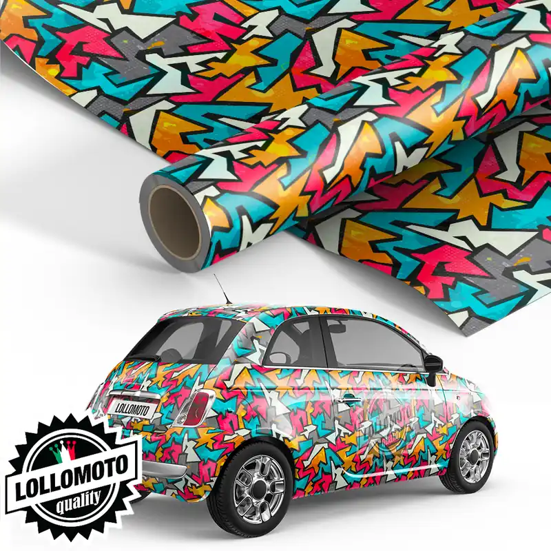 A Buon Prezzo Pellicola Colorful Graffiti Pellicola Car Wrapping Adesiva Rivestimento Auto