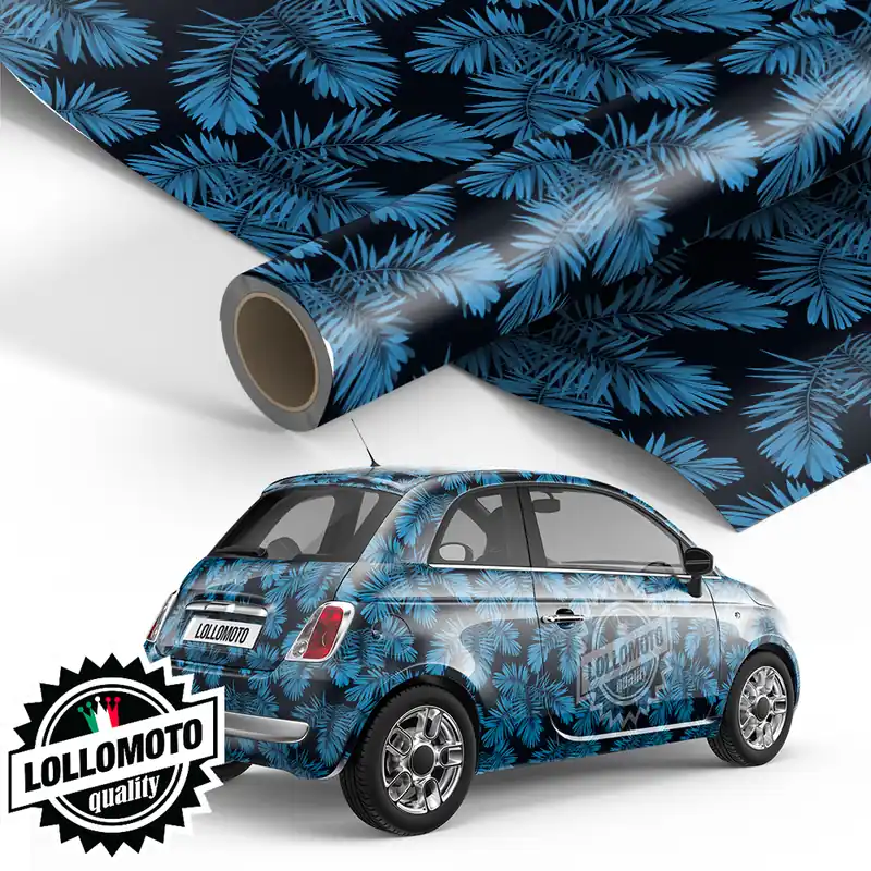 Pellicola Dark Blue Palm Pellicola Car Wrapping Adesiva Rivestimento Auto Acquista Ora