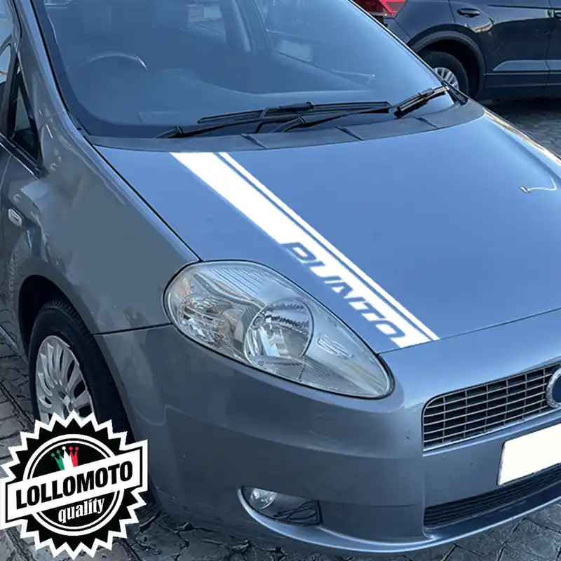 Promozione Esclusiva Adesivi Double Stripe Laterale Cofano Scritta Punto Fiat Grande Punto dal 2006 ad Oggi Accessori Auto Pellicole