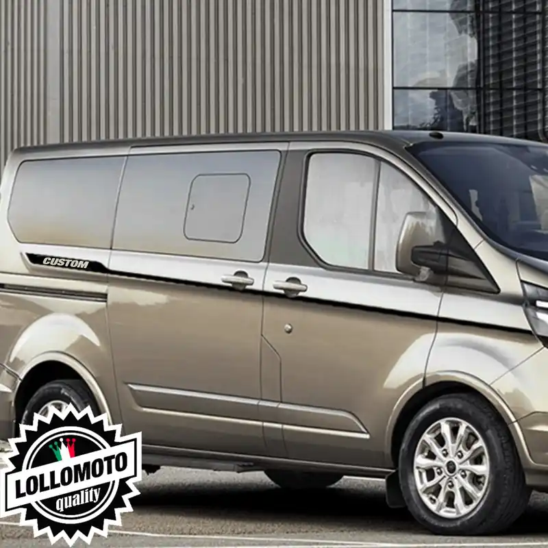 Adesivi CUSTOM Strisce Laterali per Ford Transit dal 2013 ad Oggi Stickers Accessori Auto Pellicole Compra Oggi Stesso