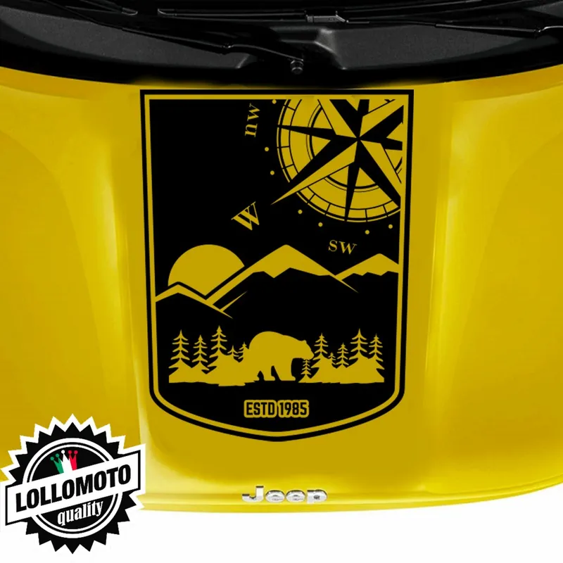 Striscia Adesiva Cofano ESTD 1983 Jeep Renegade Fuoristrada Adesivi Stickers Cofano Aut Decal Prezzo Conveniente