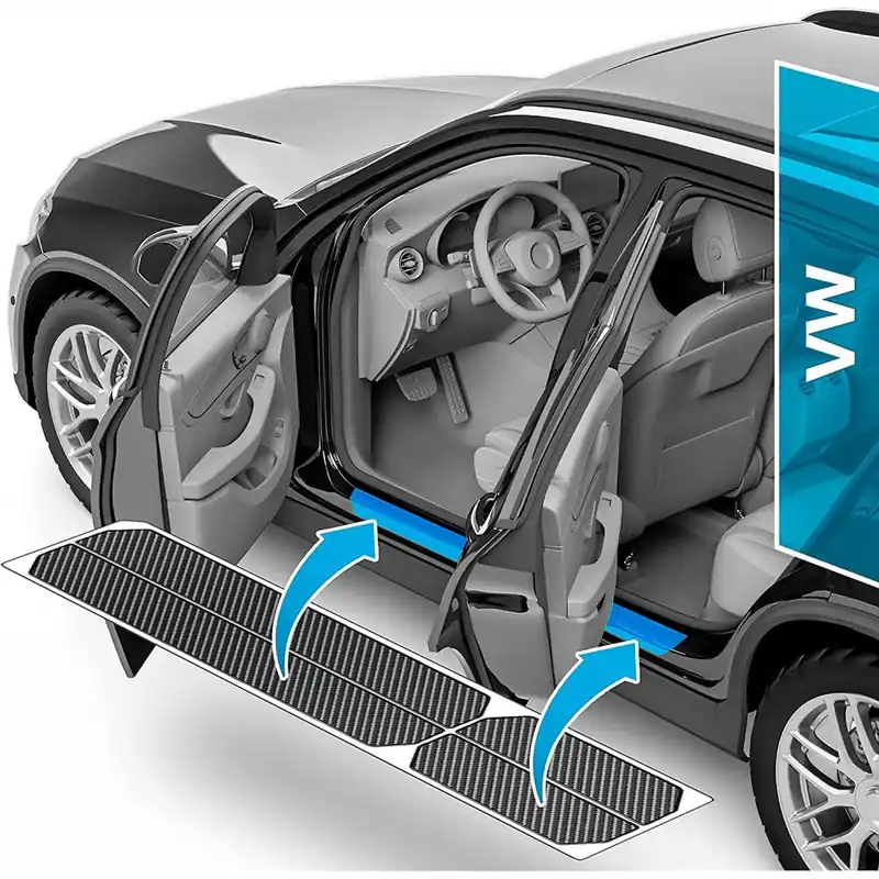 Offerta Limitata Battitacco Auto Antigraffio Pellicola Carbonio per Passat Variant B8 3G I 2014-2021 - Protezione Accessori Tuning Portiera