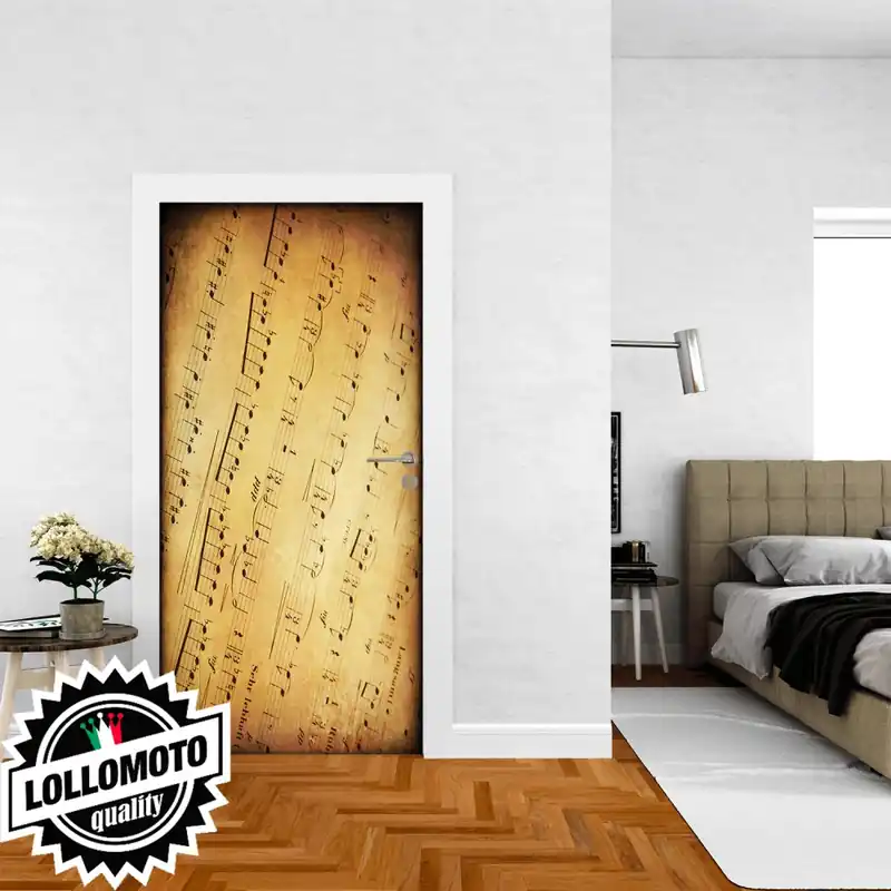 Pagamento Sicuro Adesivo Per Porta The Beauty of Music Pellicola Adesiva Personalizzata Interior Design Arredamento