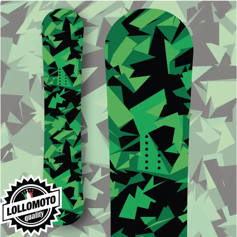 Subito Disponibile Adesivo Tavola Snowboard ABSTRACT GREEN Personalizzata Wrapping Stickers Decal Rivestimento Snow