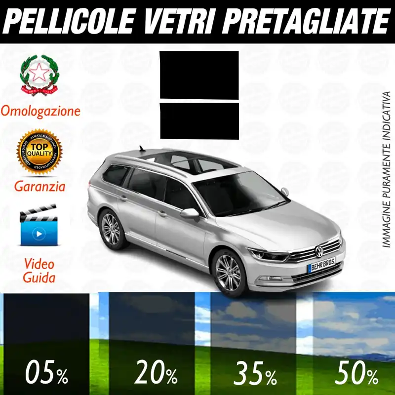 TETTO APRIBILE Volkswagen Passat Sw dal 2014 a Oggi Pellicole Oscuramento Vetri Auto Pre Tagliate a Misura A Buon Prezzo