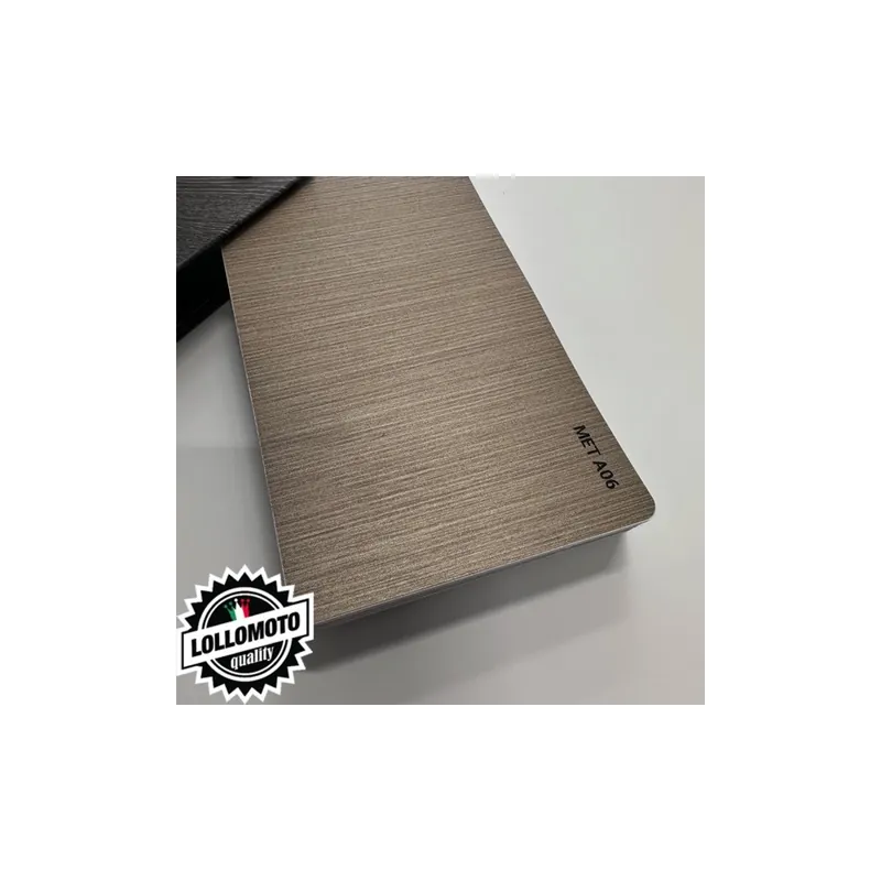10mt Rotolo Rivestimento adesivo in metallo spazzolato marrone pellicola Interior Design COVERING - Reso Gratuito