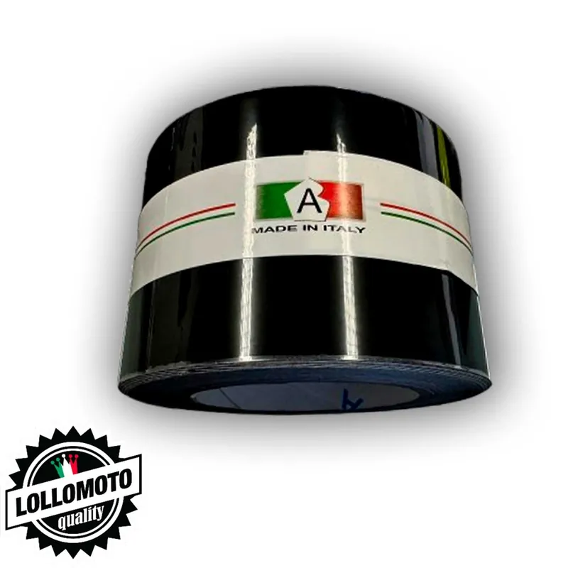 Sconto Rotolo da 15mt x 8cm Cast APA Nero Lucido per DE-CHROME con liner protettivo in PET