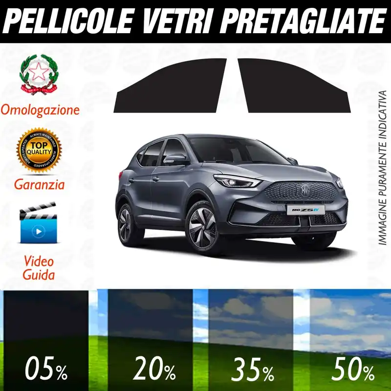 MG ZS EV dal 2021ad OGGI Pellicole Oscuramento Vetri Auto ANTERIORI Pre Tagliate a Misura Nuovo Arrivo