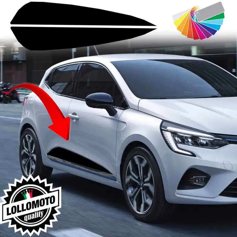 Spedizione Espresso 2x Strisce Adesivi Laterali per Renault CLIO dal 2019 al 2025