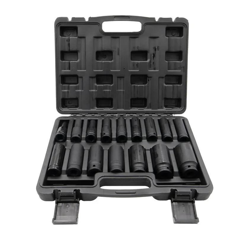 Promozione Esclusiva Set di bussole lunge a impatto da 10 a 32 mm 1/2" esagonale CrMo 16 pezzi