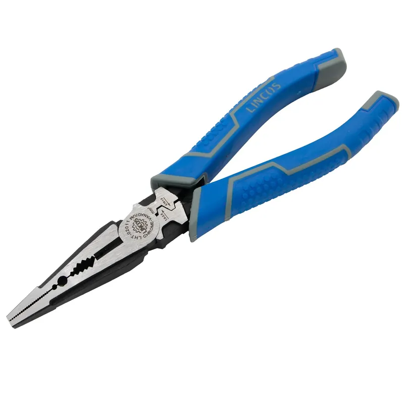 Ultima Occasione Pinza a becchi lunghi con funzione crimpatrice per connettori elettrici, 180 mm