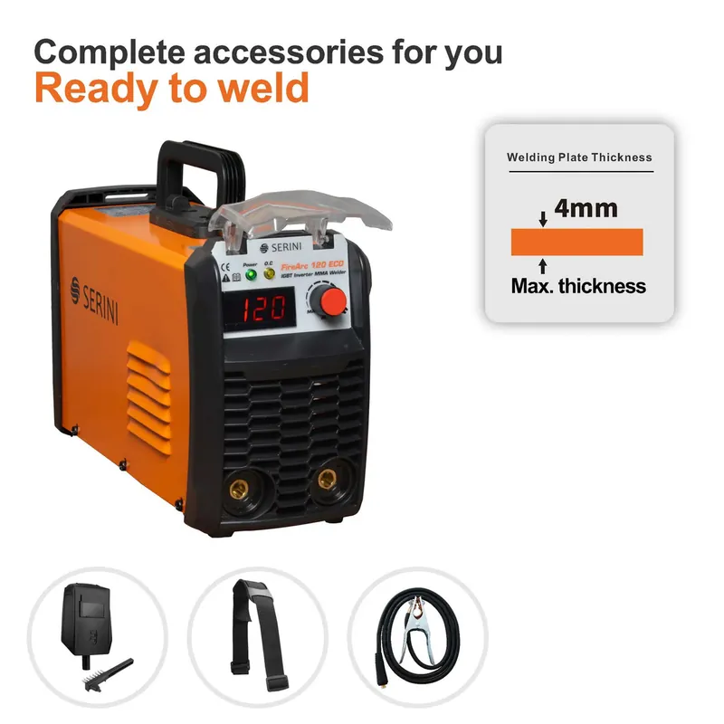 Esclusivo Saldatore IGBT Inverter 120 ECO MMA/STICK – Monofase