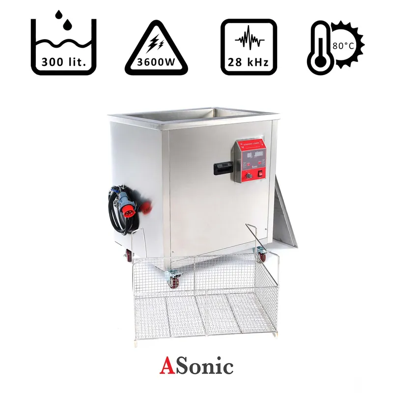 Offerta Lampo Pulitore ad ultrasuoni 300l, 3600W, 28kHz, 80°C