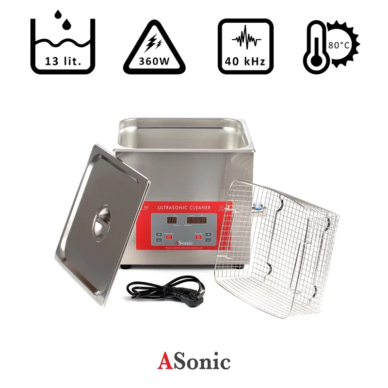 Pulitore ad ultrasuoni 13l, 360W, 40kHz, 80°C Offerta Speciale