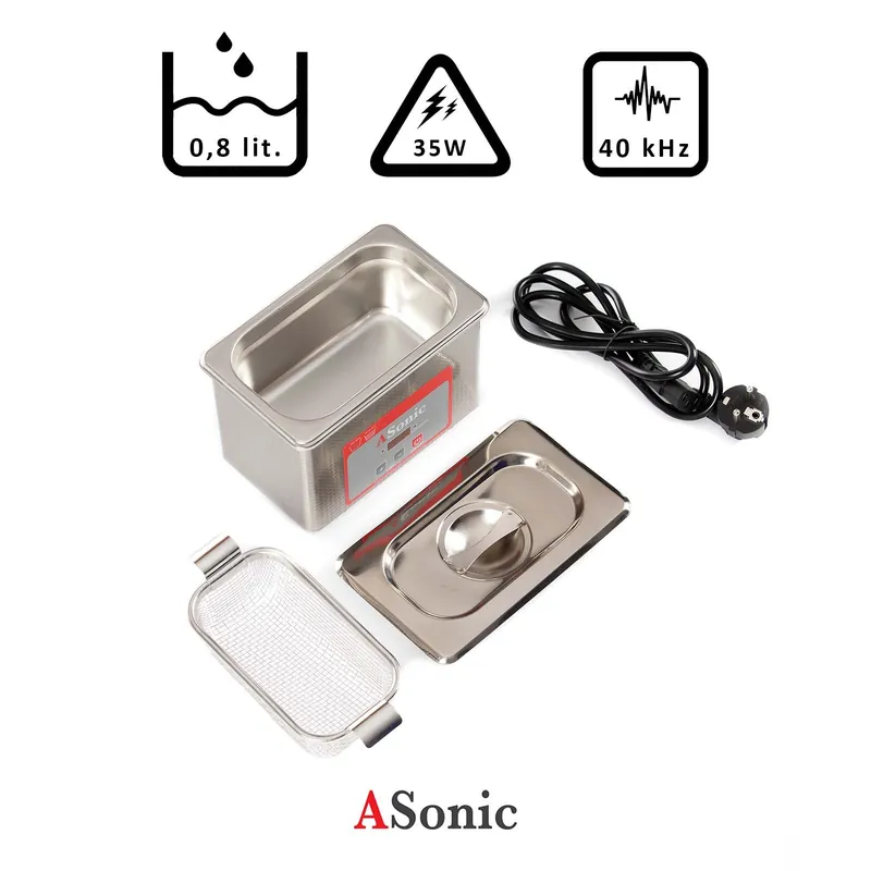 Pulitore ad ultrasuoni 0,8 l, 35 W, 40 kHz Ultima Occasione