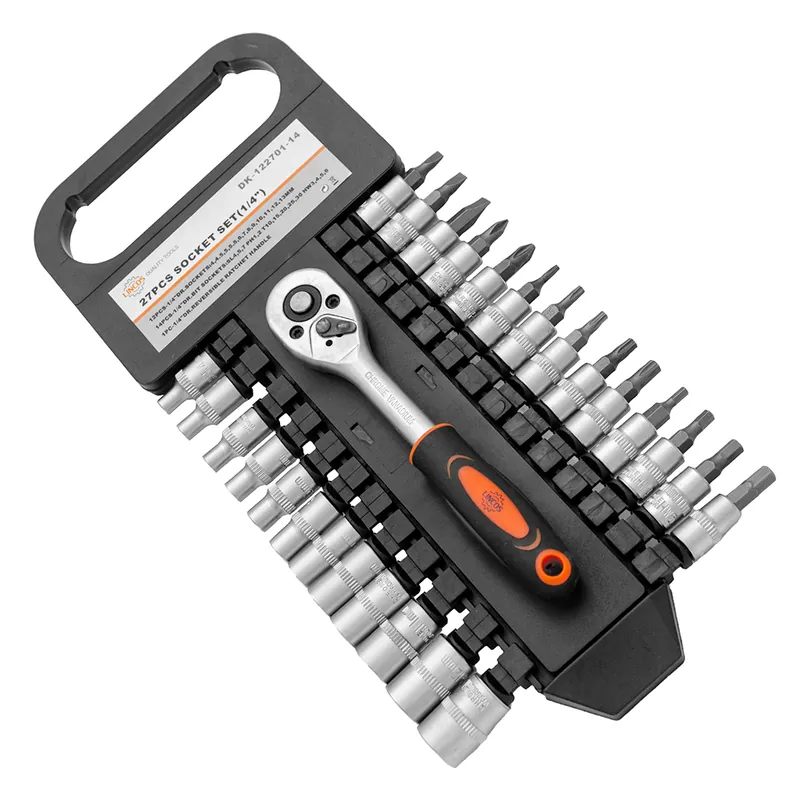 Set di bussole e punte con cricchetto da 1/4" - 27 pezzi Di Tendenza