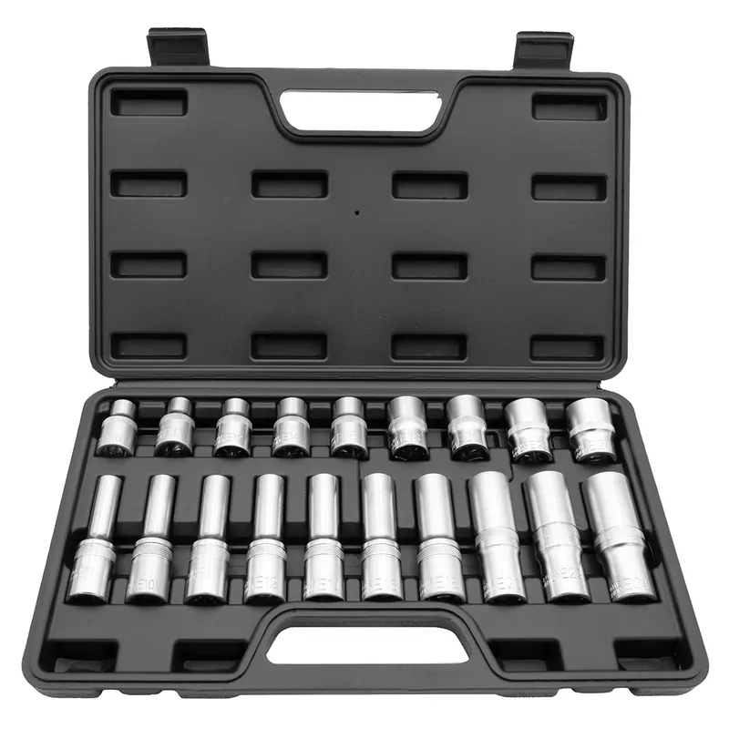 Set di bussole da E8 a E24 1/2" E-Torx CrV 19 pezzi Compra Online