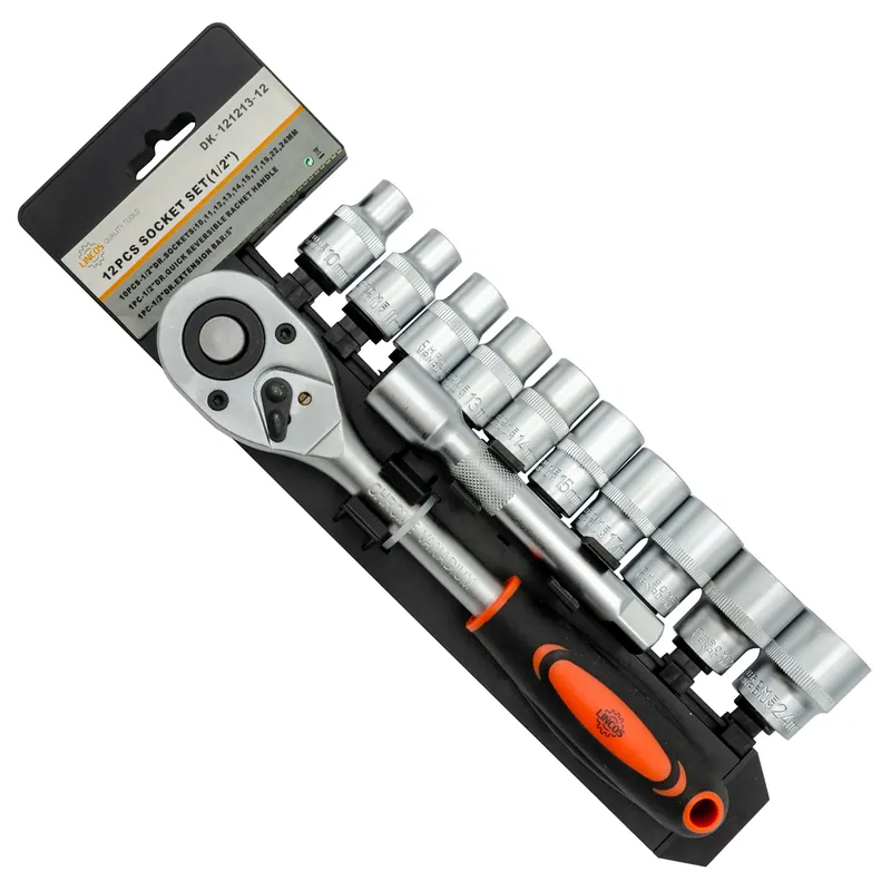Set di cricchetti con chiavi a bussola a 6 punte - 1/2" da 10 a 24 mm - 12 pezzi Occasione