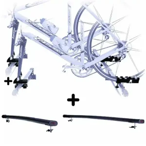 2 Portabici + Barre Auto per ALFA ROMEO 156 ‘04 Attacco alla Forcella universali Barre 122 CM + Kit Attacchi montaggio facile Super Prezzo