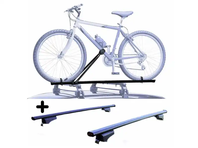 Novità Set Portabici tetto + Barre per CITROEN C3 AIRCROSS dal 2017 in Acciaio robusto Barre 110 CM + Kit Attacchi montaggio facile