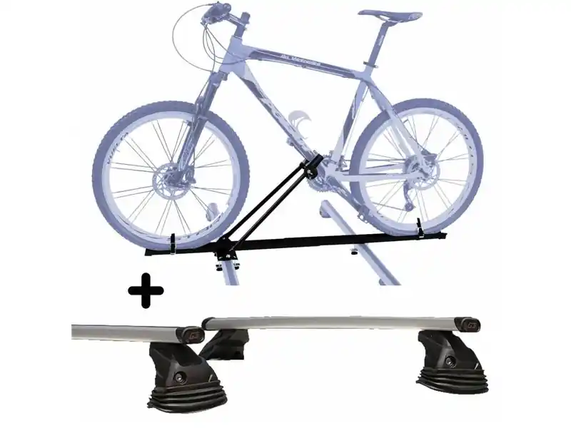 Pagamento Sicuro Portabici Auto + Barre tetto per MERCEDES CLASSE A lunga del 2004 leggero c/Chiave Barre 110 CM c/Kit Attacchi montaggio facile