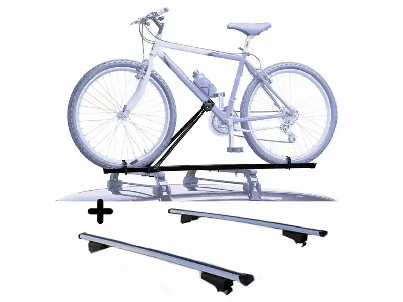 Esclusivo Set Portabici tetto + Barre per PARTNER RIFTER dal 2018 2/5P in Acciaio montaggio facile Barre 127 CM c/Serratura + Kit Attacchi