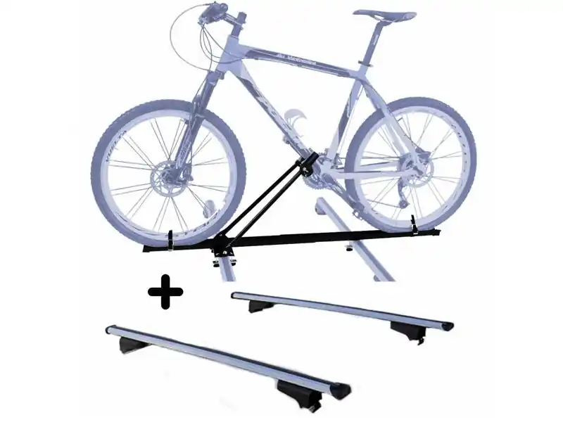 Set Portabici tetto + Barre per CITROEN C3 AIRCROSS dal 2017 leggero e compatto c/Chiave Barre 110 CM c/Serratura + Kit Attacchi Prezzo Conveniente