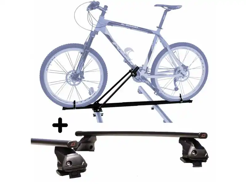 Ultimissimo Modello Portabici tetto Auto + Barre per HYUNDAI i30 WAGON 2012-2017 leggero con Chiave Barre 127 CM + Kit Attacchi montaggio facile